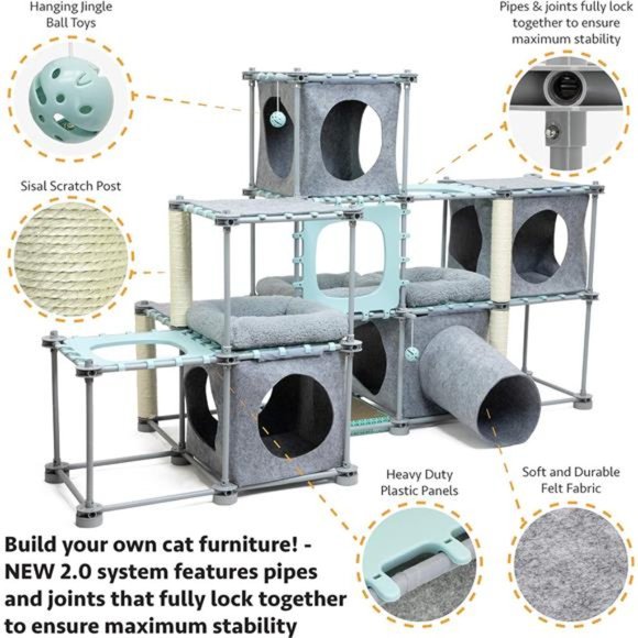 Kitty City Claw Mega Kit 2.0 Furniture, Cat Cushion, Cat Scratch - Picture 3 of 6
